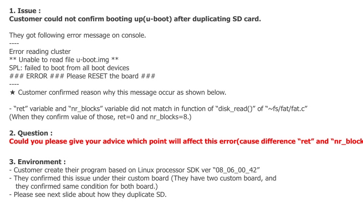 Customer Boot Error Troubleshooting Advice