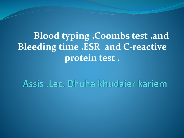 C-Reactive Protein (CRP) Test