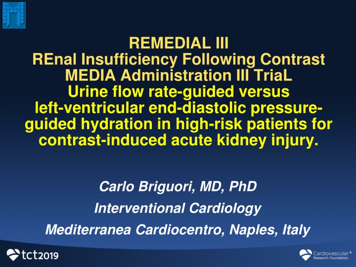 Renal Insufficiency & Contrast Media: Tailored Hydration in High-Risk Patients Trial