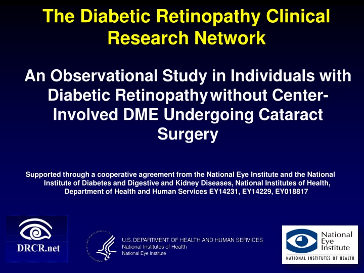 Observational Study on Diabetic Retinopathy and Cataract Surgery