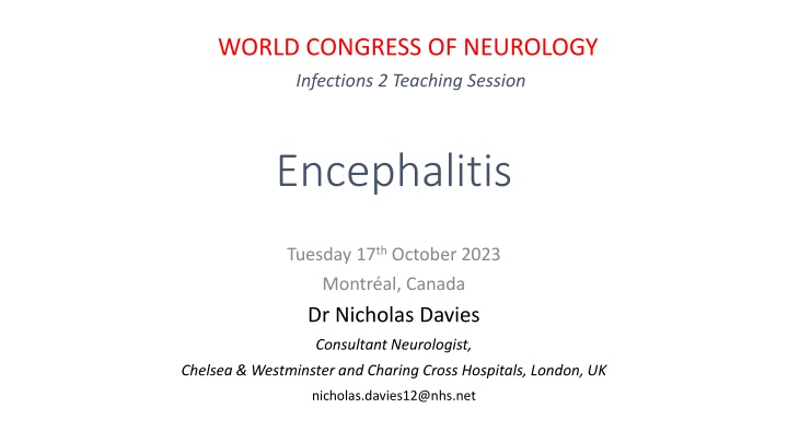Acute Encephalitis: Diagnosis and Management