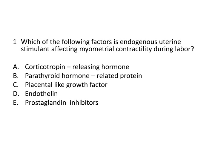 Maternal-Fetal Medicine Insights: Uterine Stimulants, Amniotic Fluid, and Fetal Physiology