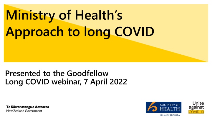 Ministry of Health's Approach to Long COVID Programme Principles