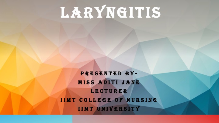 laryngitis laryngitis n.w