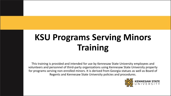 ksu programs serving minors training n.w