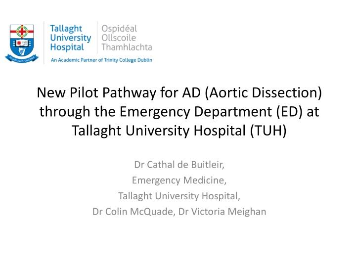 new pilot pathway for ad aortic dissection n.w