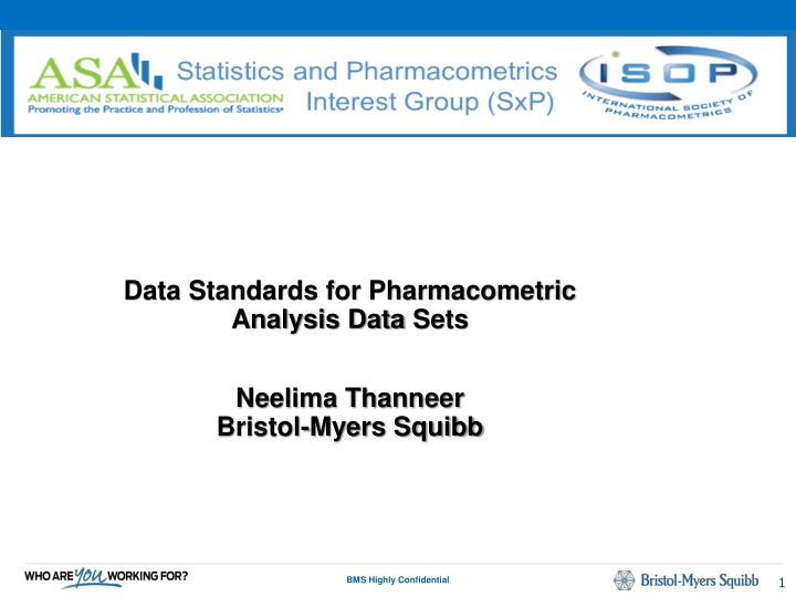 data standards for pharmacometric analysis data n.w