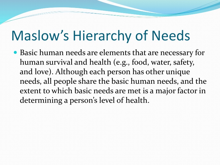 maslow s hierarchy of needs n.w