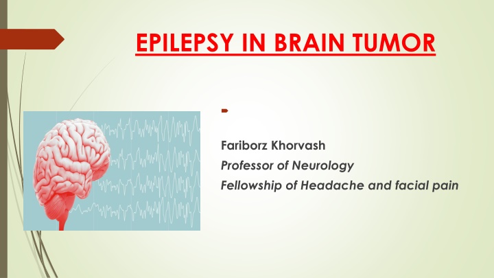 epilepsy in brain tumor n.w