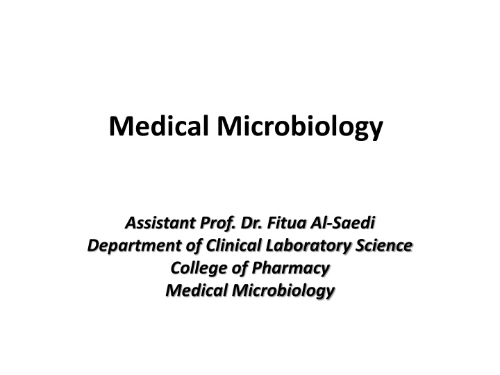 medical microbiology n.w