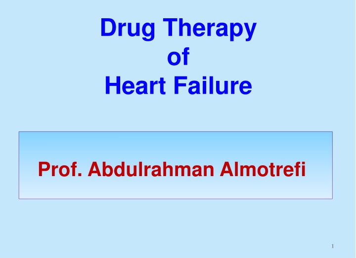 drug therapy of heart failure n.w