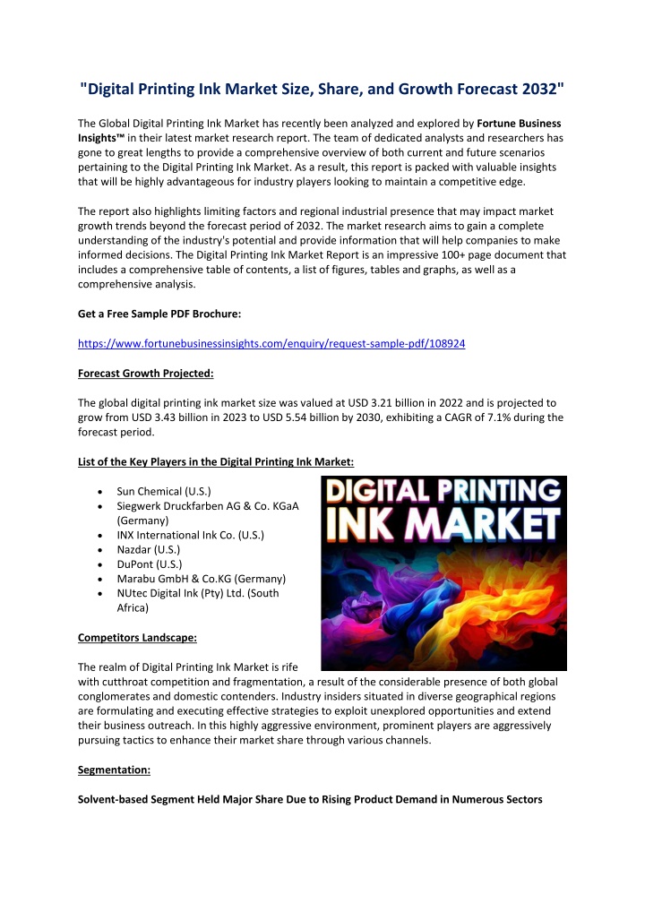 digital printing ink market size share and growth n.w