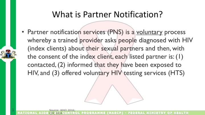 Partner Notification for HIV Prevention