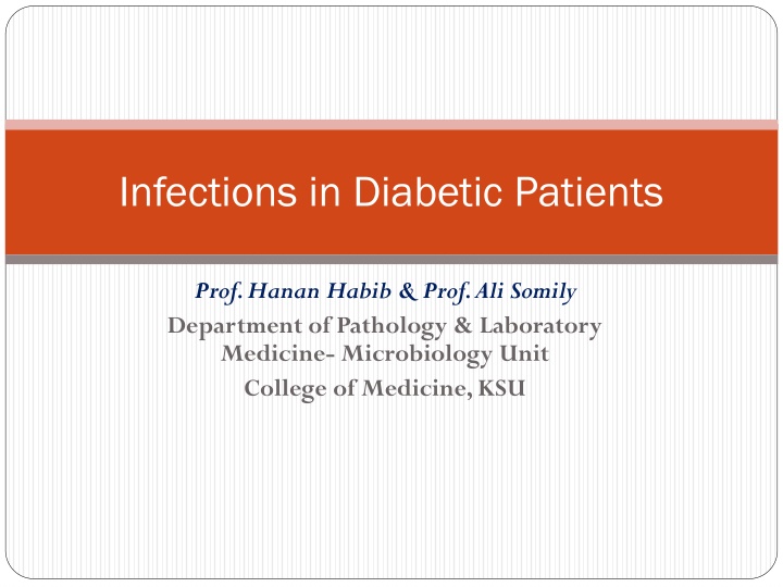 infections in diabetic patients n.w