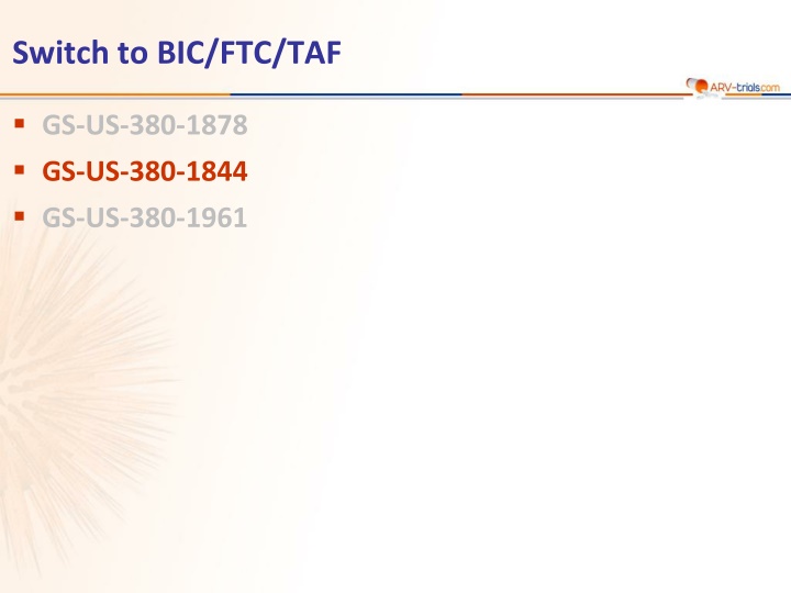 switch to bic ftc taf n.w