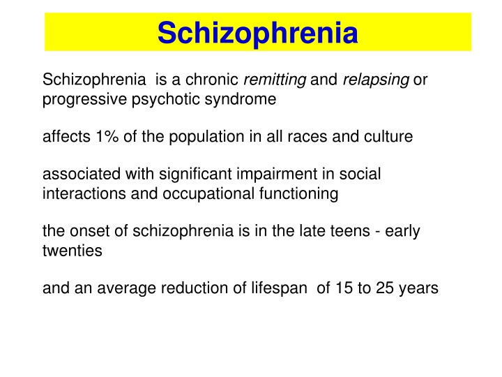 Schizophrenia: Symptoms, Diagnosis, and Etiology