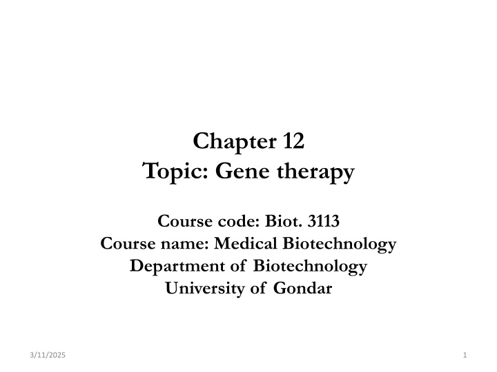chapter 12 topic gene therapy n.w