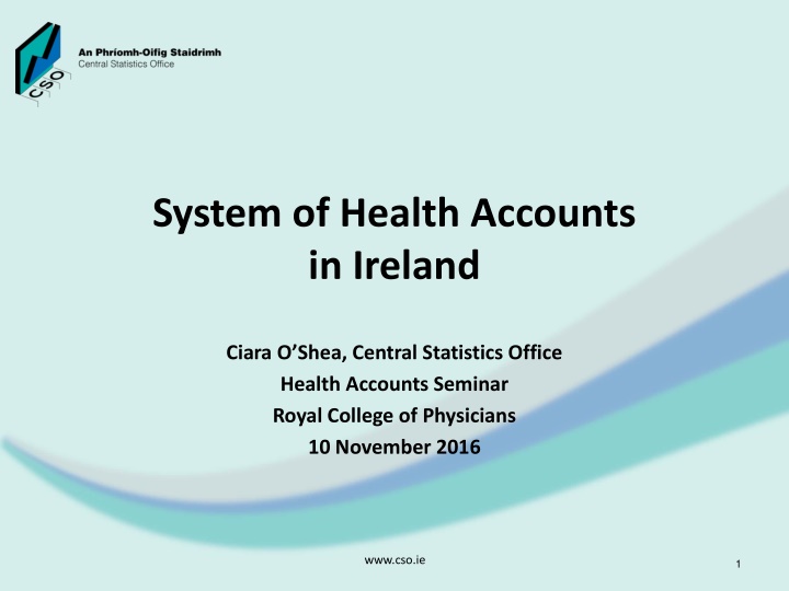 system of health accounts in ireland n.w