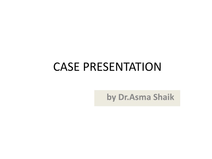 case presentation n.w