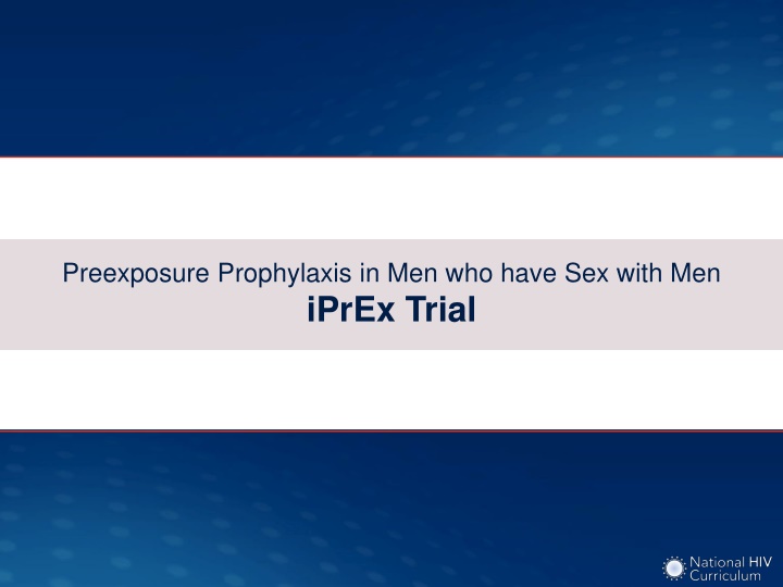 preexposure prophylaxis in men who have sex with n.w