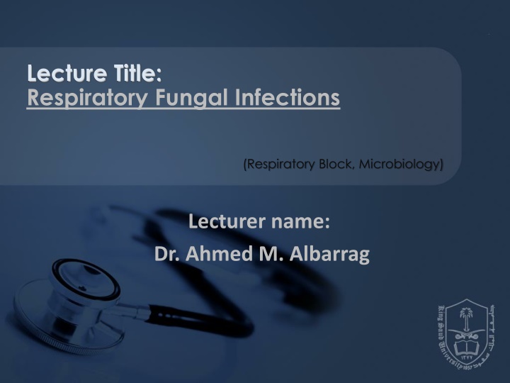 lecture title respiratory fungal infections n.w