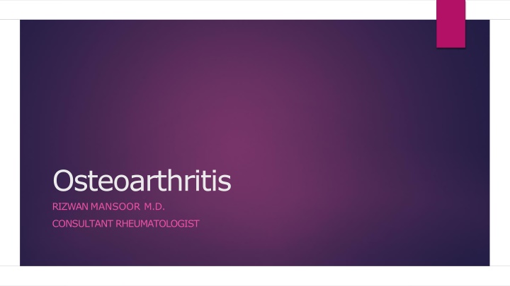 osteoarthritis rizwan mansoor m d n.w