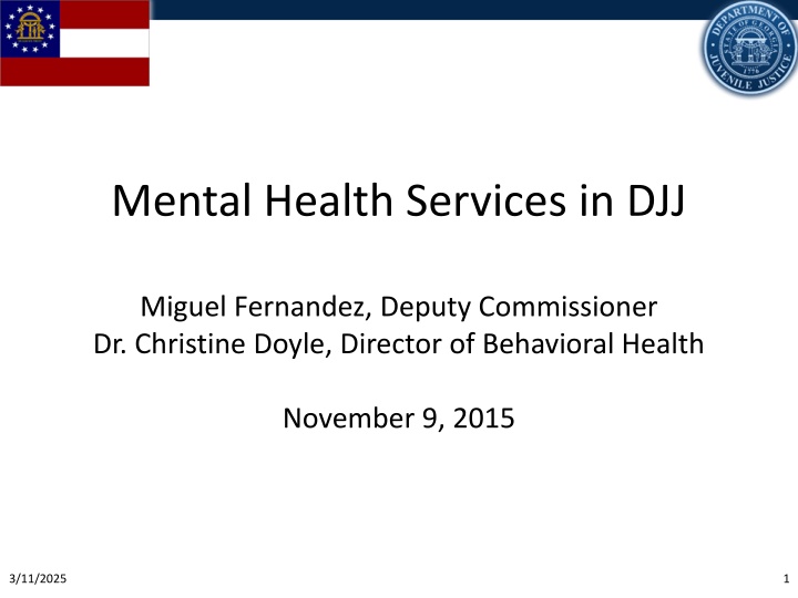 mental health services in djj n.w