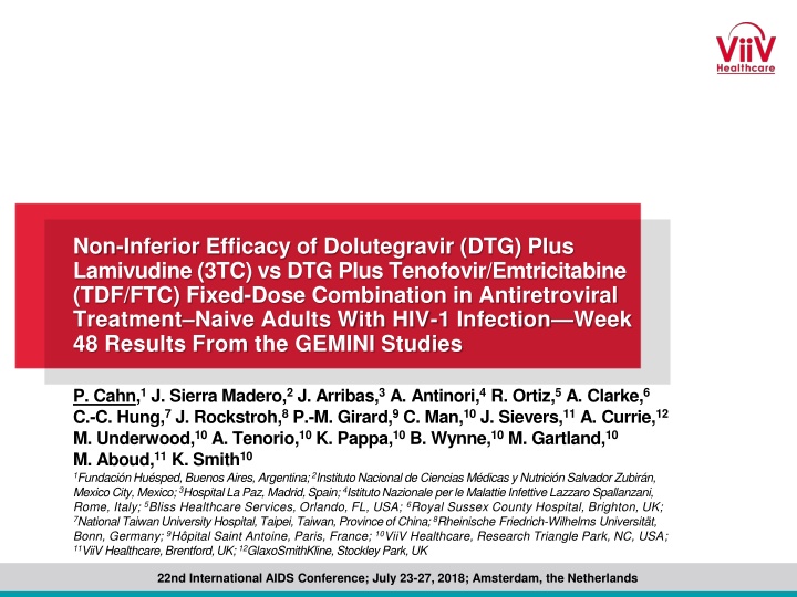 non inferior efficacy of dolutegravir dtg plus n.w