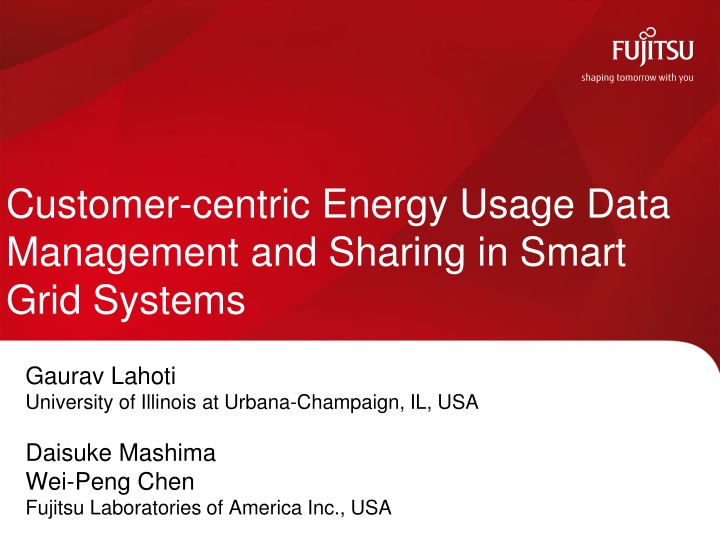customer centric energy usage data management n.w