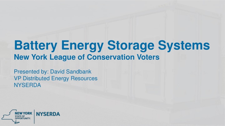 battery energy storage systems new york league n.w