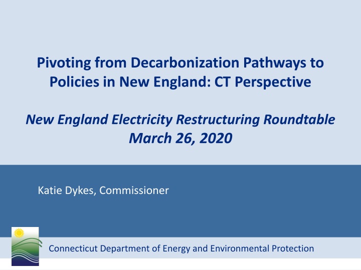 Decarbonization Pathways to Policies: CT Perspective