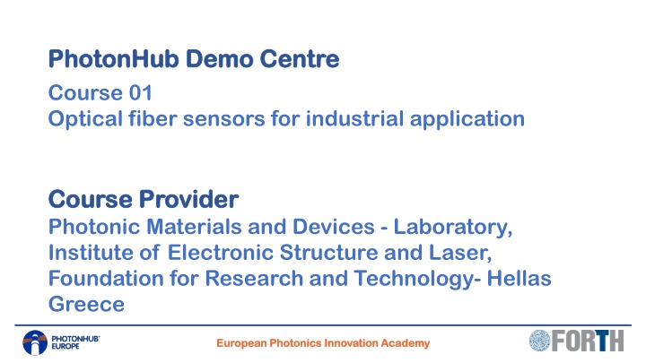 Optical Fiber Sensors for Industrial Applications