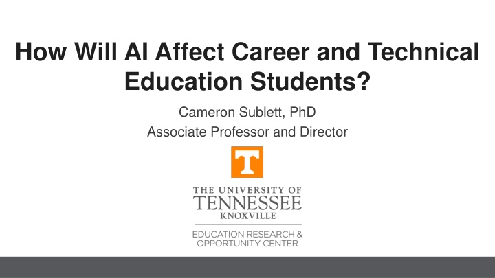 Impact of AI on Career and Technical Education Students