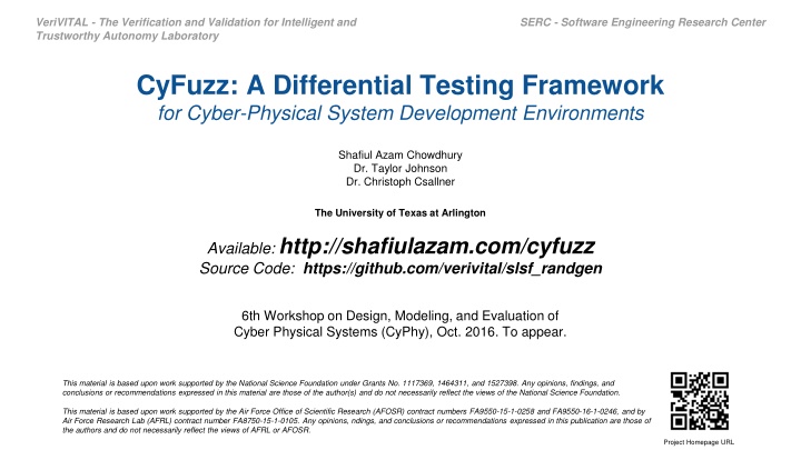 CyFuzz: A Differential Testing Framework for Cyber-Physical System Development