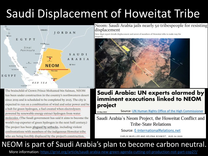 saudi displacement of howeitat tribe n.w