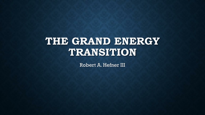 the grand energy transition n.w