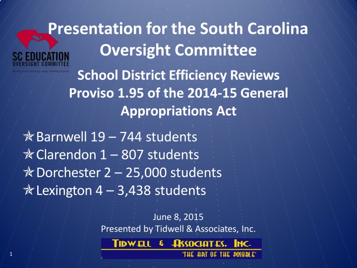 presentation for the south carolina oversight n.w
