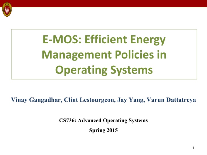e mos efficient energy management policies n.w