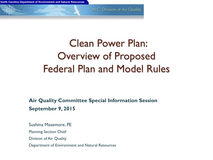 clean power plan overview of proposed federal n.w