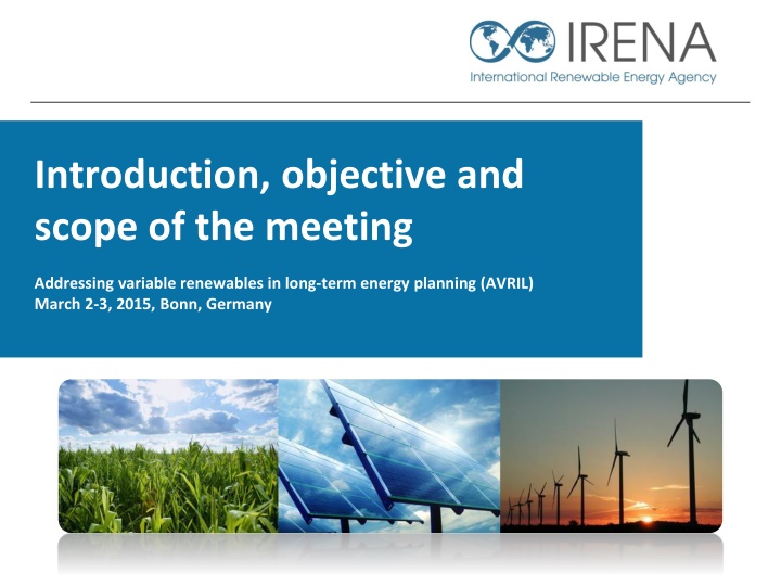 introduction objective and scope of the meeting n.w