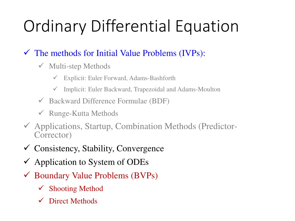 ordinary differential equation n.w