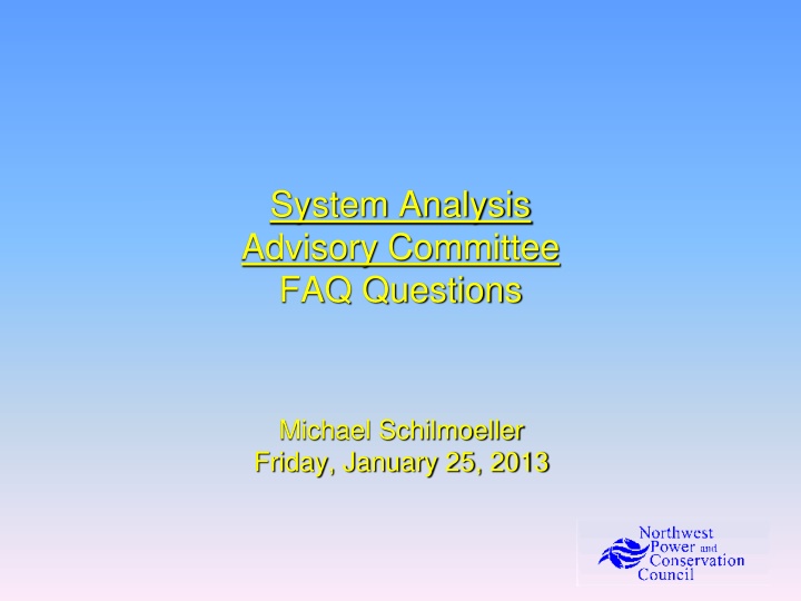system analysis advisory committee faq questions n.w