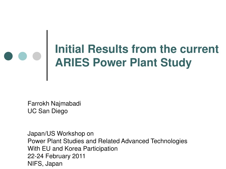 initial results from the current aries power n.w