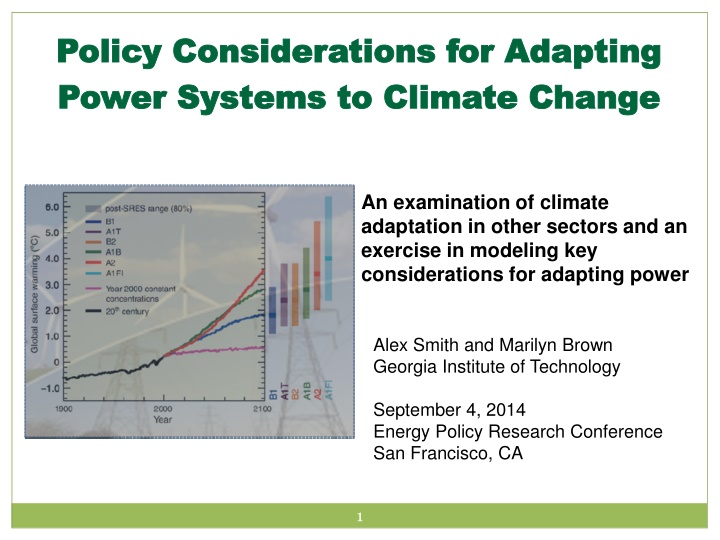 Policy Considerations for Adapting Power Systems to Climate Change - Key Insights