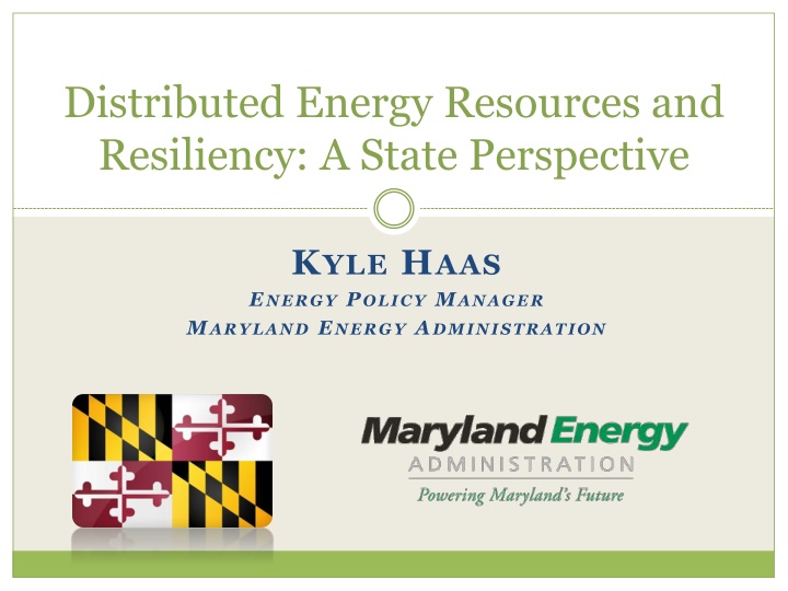 Distributed Energy Resources and Resiliency: A State Perspective