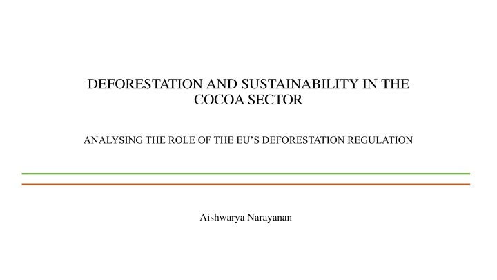 Role of EU's Deforestation Regulation in Cocoa Sector Sustainability