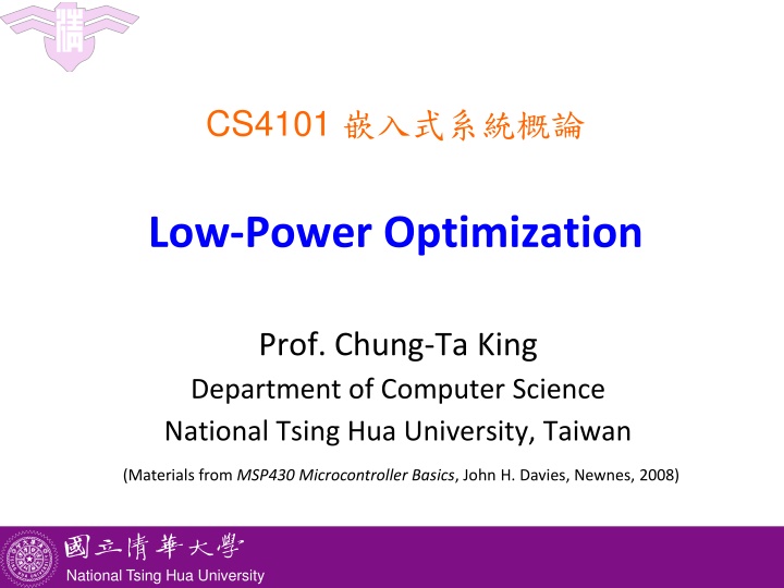 Low-Power Optimization in MSP430 Microcontroller