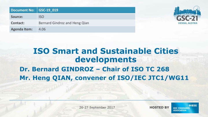 ISO Smart and Sustainable Cities