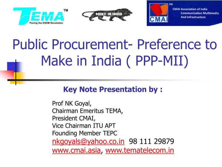 public procurement preference to make in india n.w
