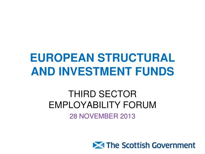 EUROPEAN STRUCTURAL AND INVESTMENT FUNDS
